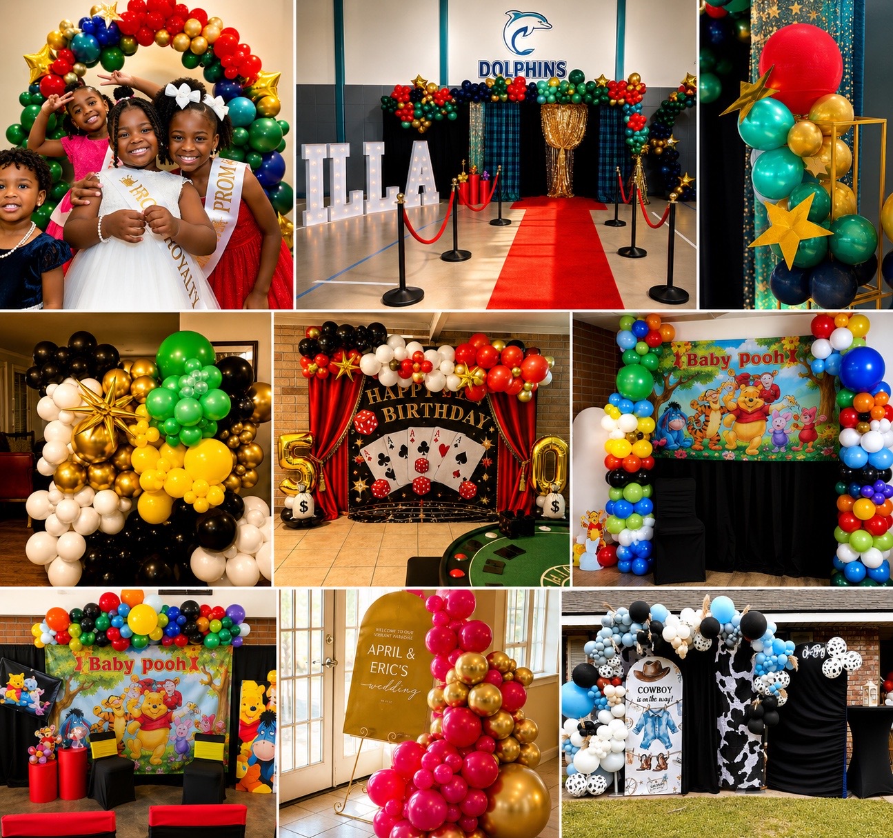 Themed balloon installations