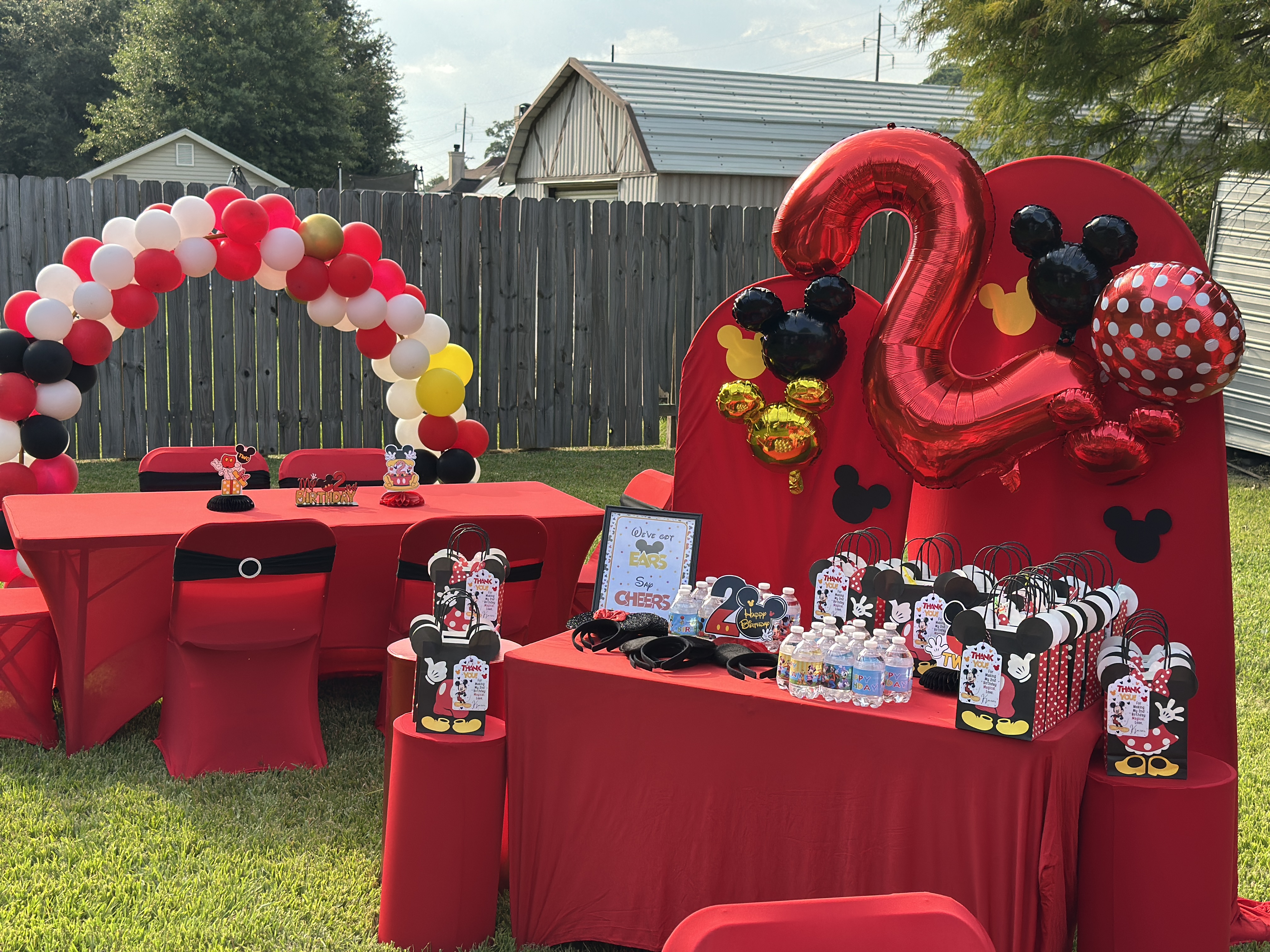 Birthday party balloon decor