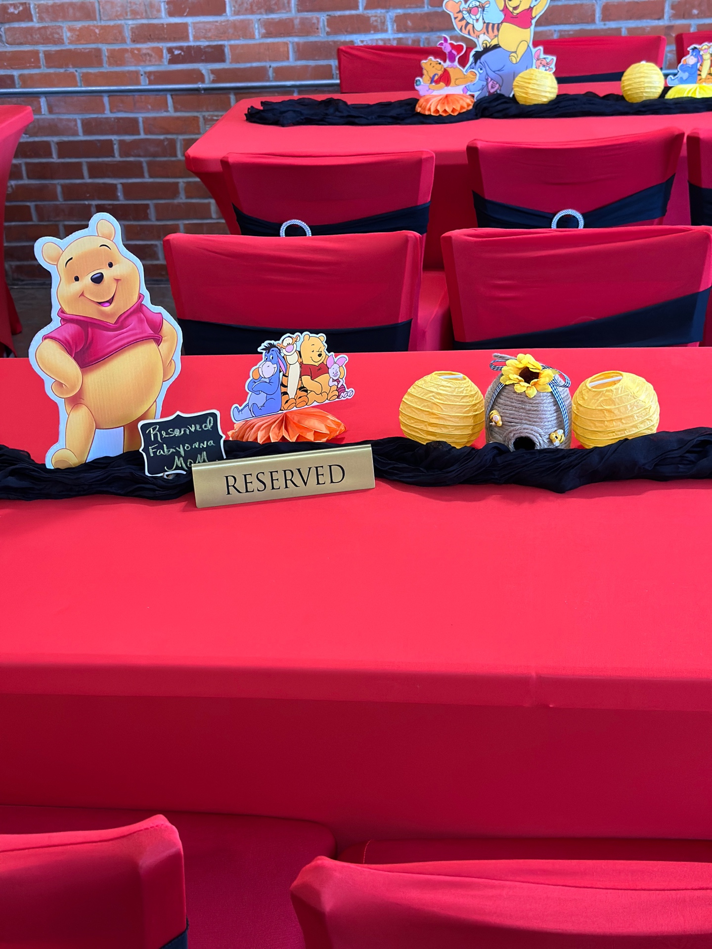 Baby Pooh themed decor detail
