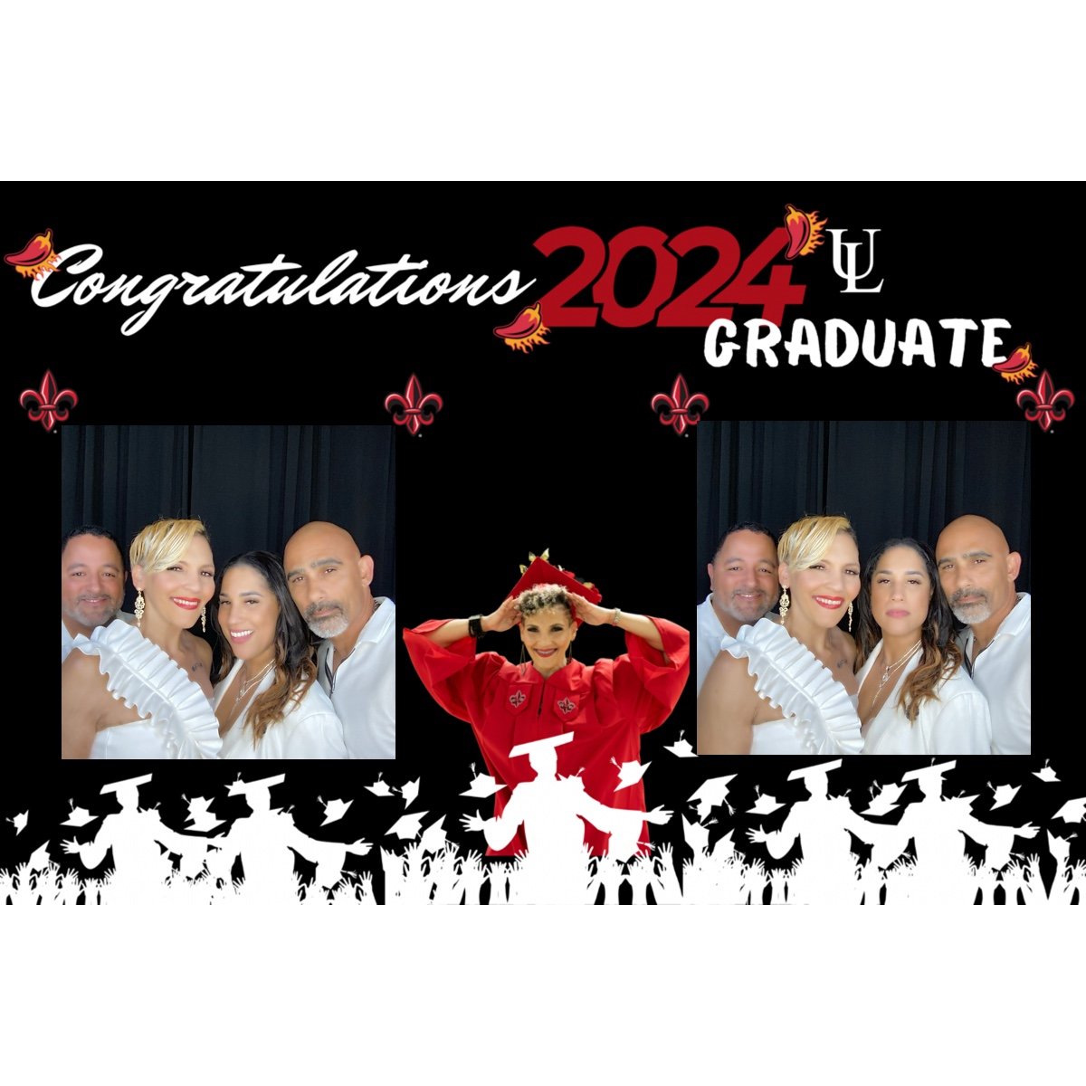 UL Lafayette 2024 Graduate photo booth print