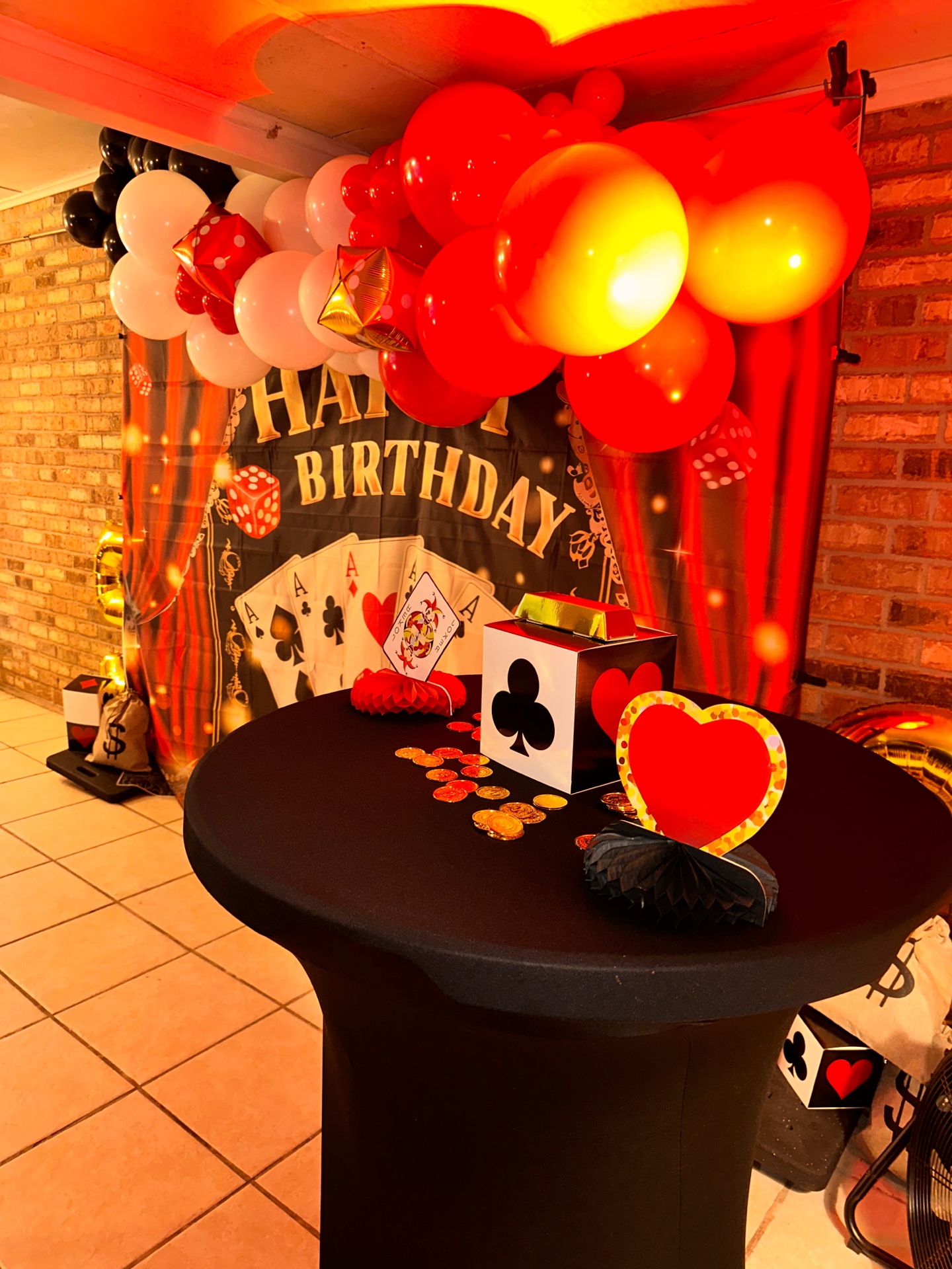 Birthday party setup