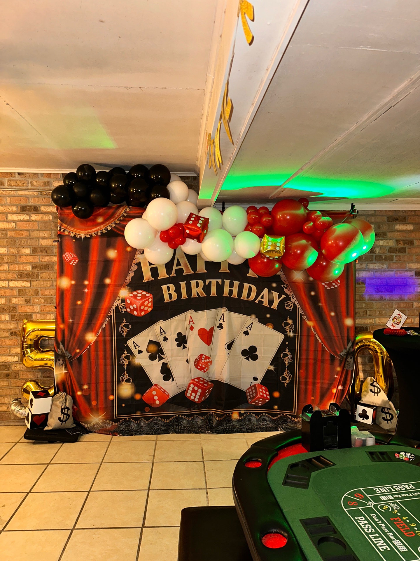 Birthday celebration setup